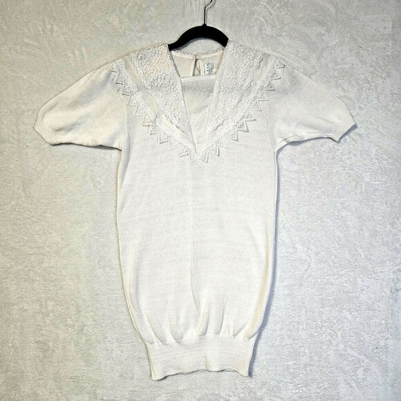 Gunne Sax SzM USA Made Lace n Knit Vintage top. Delicate. Designer. Romantic - Picture 1 of 16